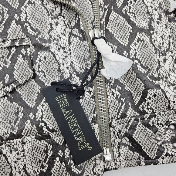 New BLANKNYC Break Away Snake Print Jacket Womens XS Faux Leather Blank NYC - Picture 5 of 7